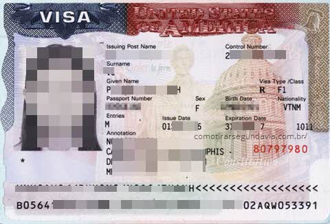 Segunda via do visto americano